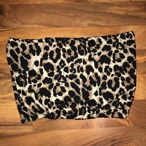 Leopard Print Tube Top